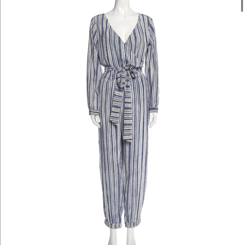 Calypso Silk Jumpsuit with Wrap Tie, size small